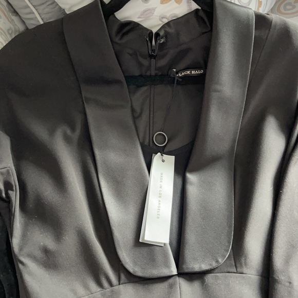 NWT Black Halo black sheath dress Neiman Marcus size 6 - Picture 8 of 11